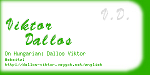 viktor dallos business card